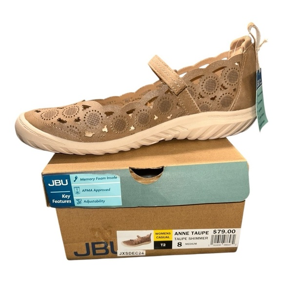 JAMBU & CO JBU Women’s Anne Taupe Shimmer Shoes – Size 8 (New with Box) - Picture 9 of 15